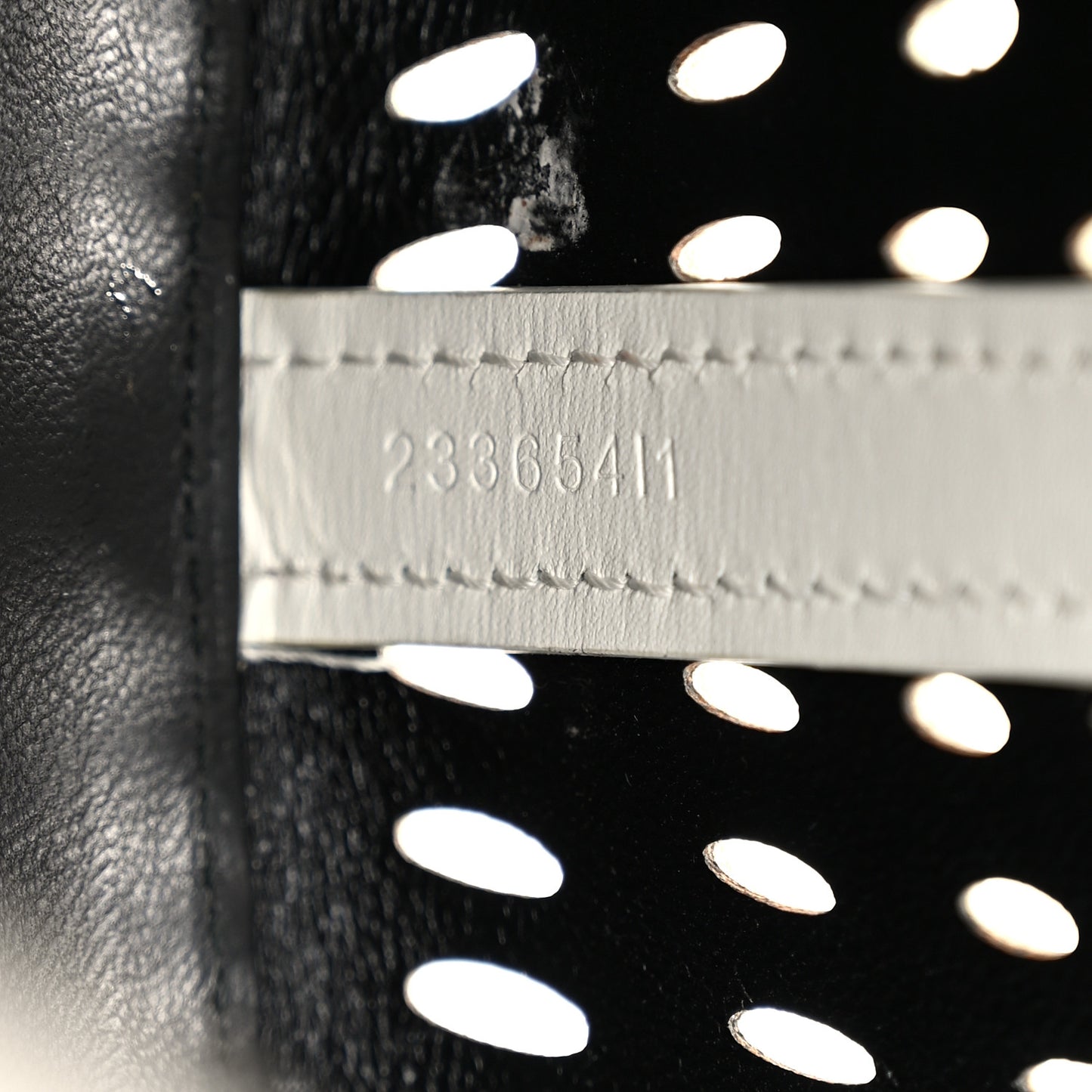Calfskin Laser Cut Mina 32 Bag White