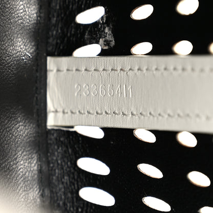 Alaia Calfskin Laser Cut Mina 32 Bag White 8 of 12