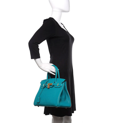 Hermes Togo Birkin 30 Turquoise 2 of 11