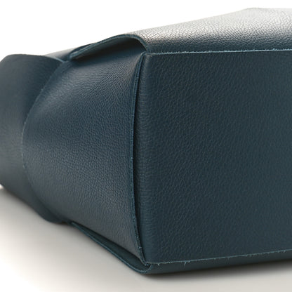 Bottega Veneta Grained Calfskin Maxi Intrecciato Medium Arco Tote Navy Blue 10 of 11