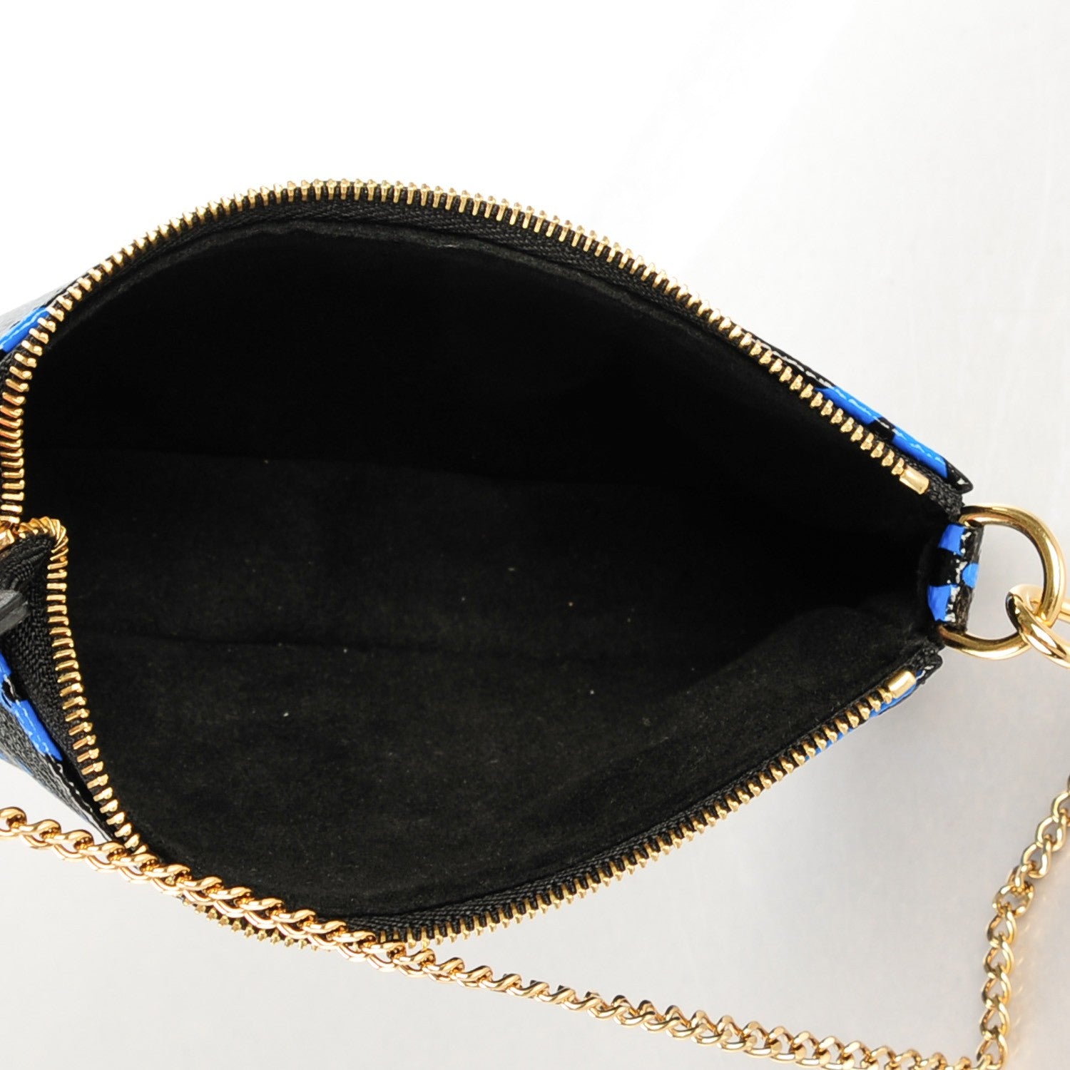 Louis Vuitton Colored Monogram Mini Pochette Accessories Blue Black 6 of 6