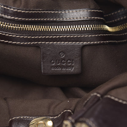 Gucci Monogram Studded Pelham Tote Dark Brown 6 of 14
