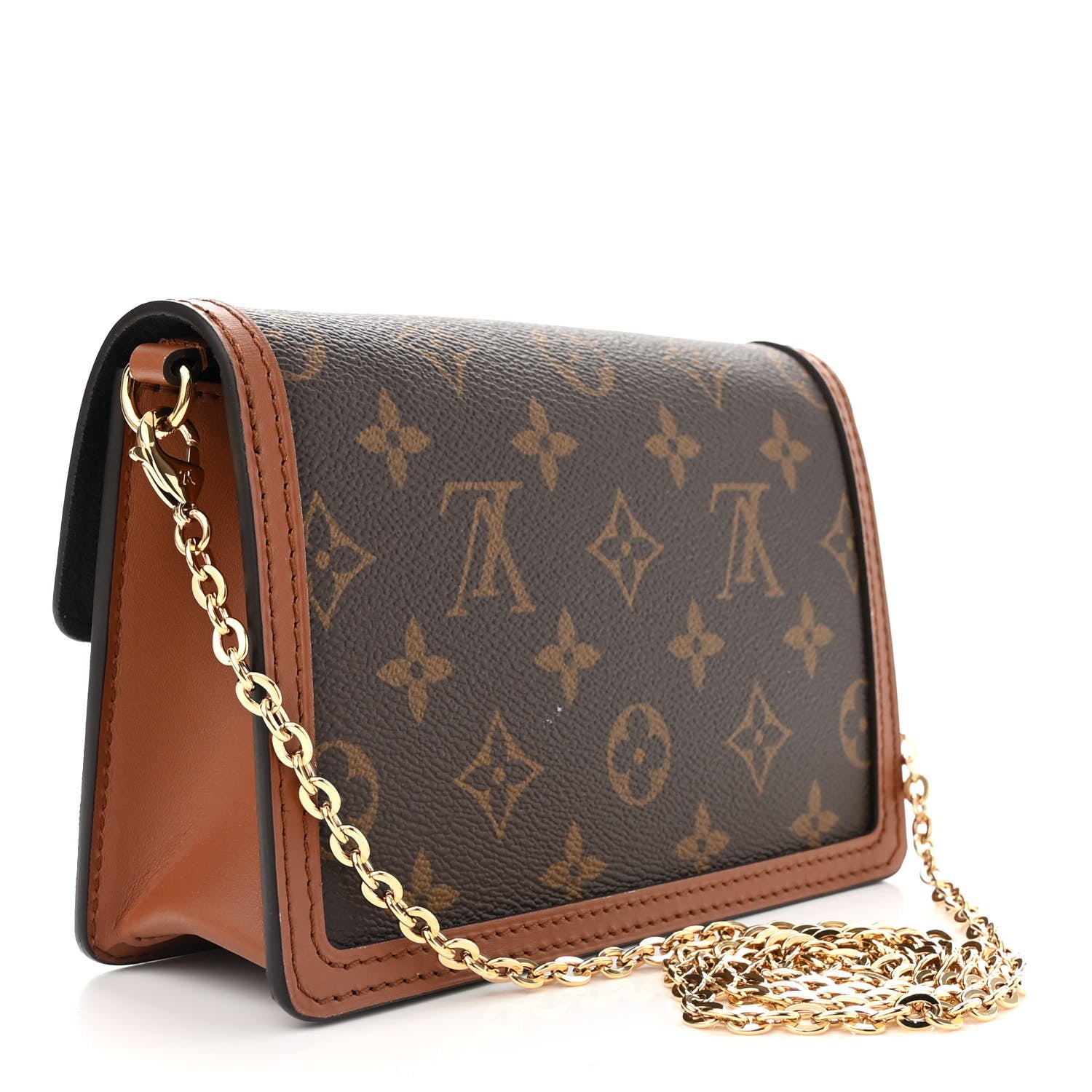Louis Vuitton Reverse Monogram Dauphine Chain Wallet 3 of 10