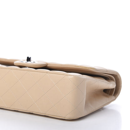 Chanel Lambskin Quilted Medium Double Flap Beige 10 of 11