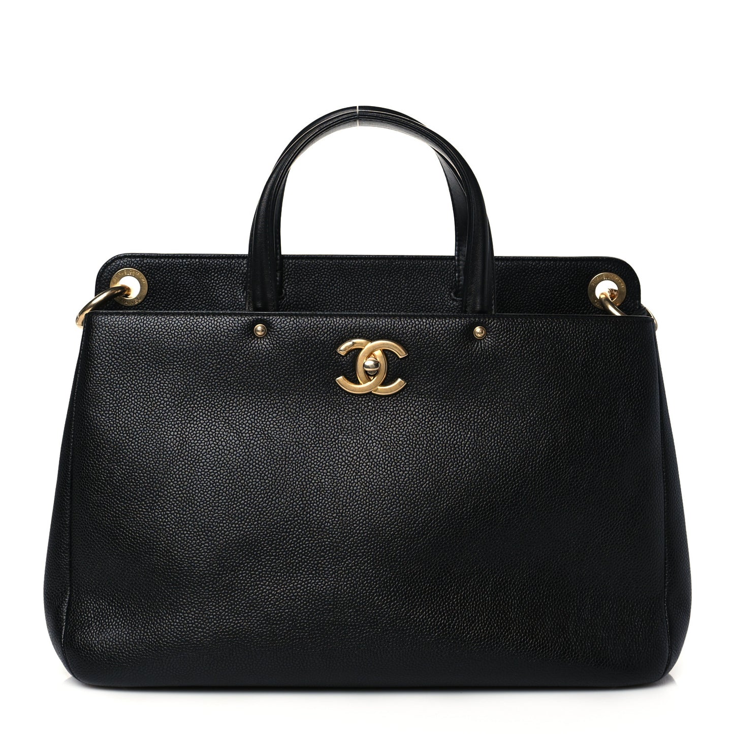 Caviar Large Shopping Tote Black