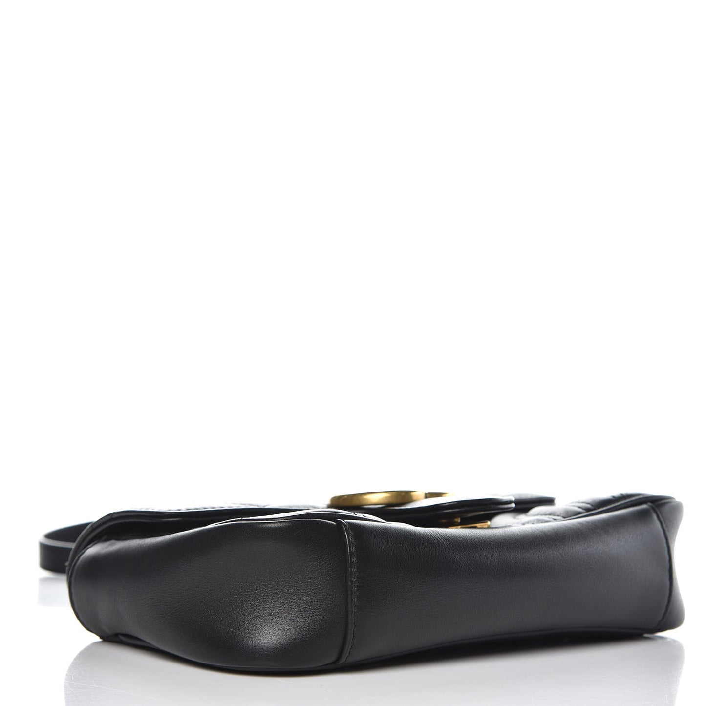 Calfskin Matelasse Mini GG Marmont Shoulder Bag Black