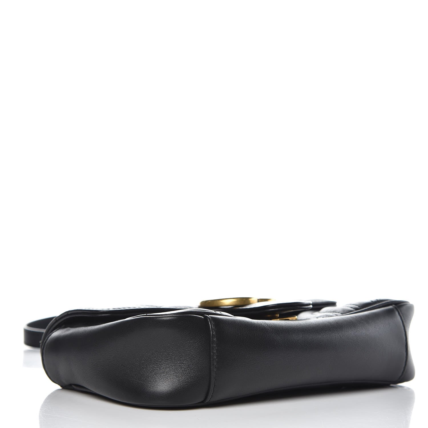 Gucci Calfskin Matelasse Mini GG Marmont Shoulder Bag Black 4 of 15
