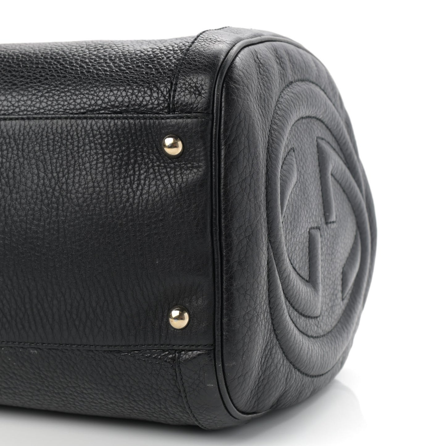 Pebbled Calfskin Medium Soho Boston Black