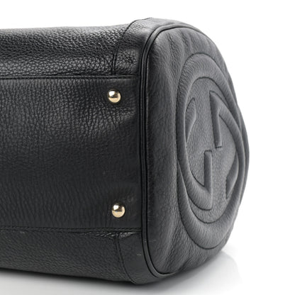 Gucci Pebbled Calfskin Medium Soho Boston Black 10 of 17