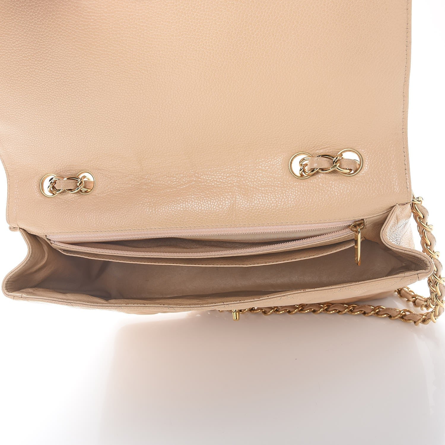 Chanel Caviar Quilted Jumbo Single Flap Beige Clair 5 of 9