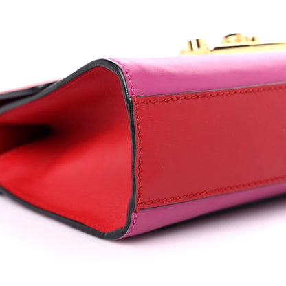Gucci Calfskin Small Padlock Shoulder Bag New Rosette Hibiscus Red 8 of 12