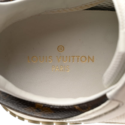 Louis Vuitton Calfskin Monogram Run Away Sneakers 37.5 White 7 of 9