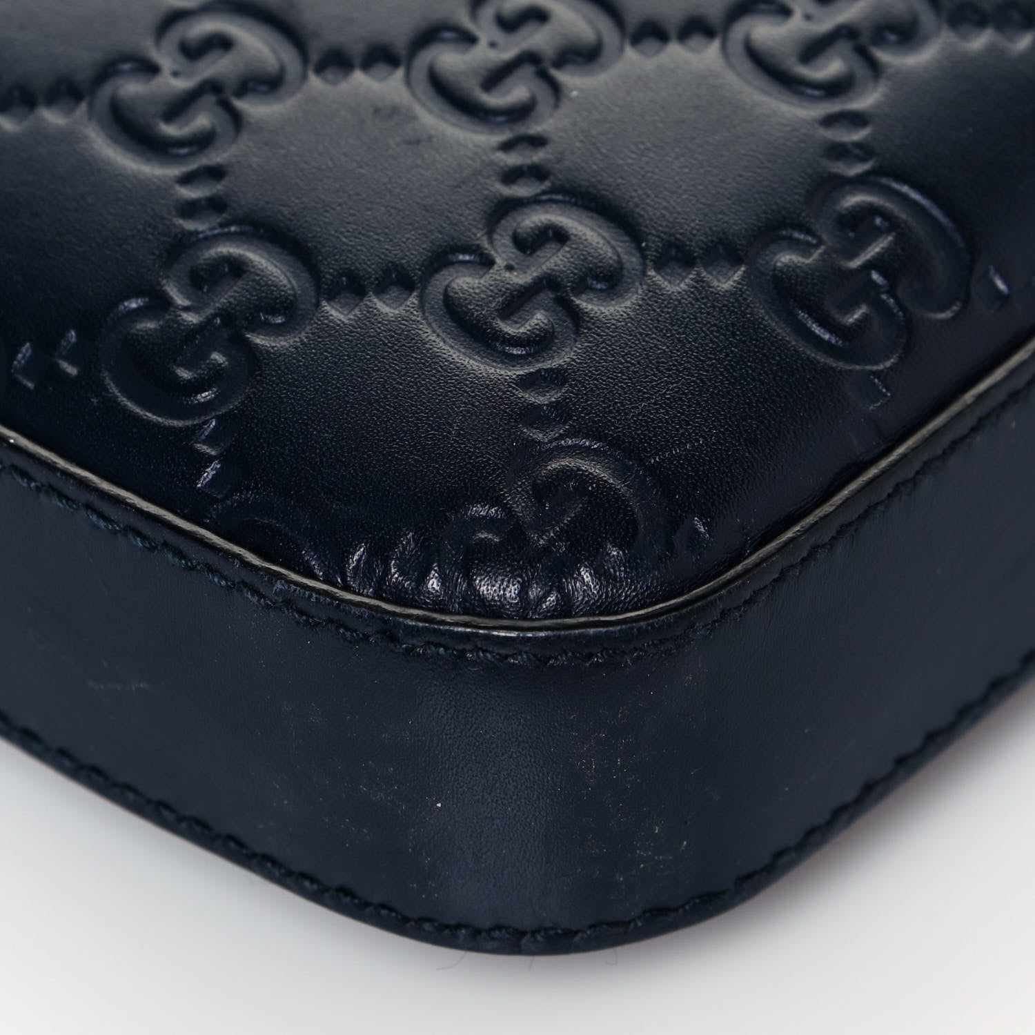 Gucci Guccissima Signature Small Messenger Bag Blue 10 of 14