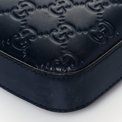 Gucci Guccissima Signature Small Messenger Bag Blue 10 of 14