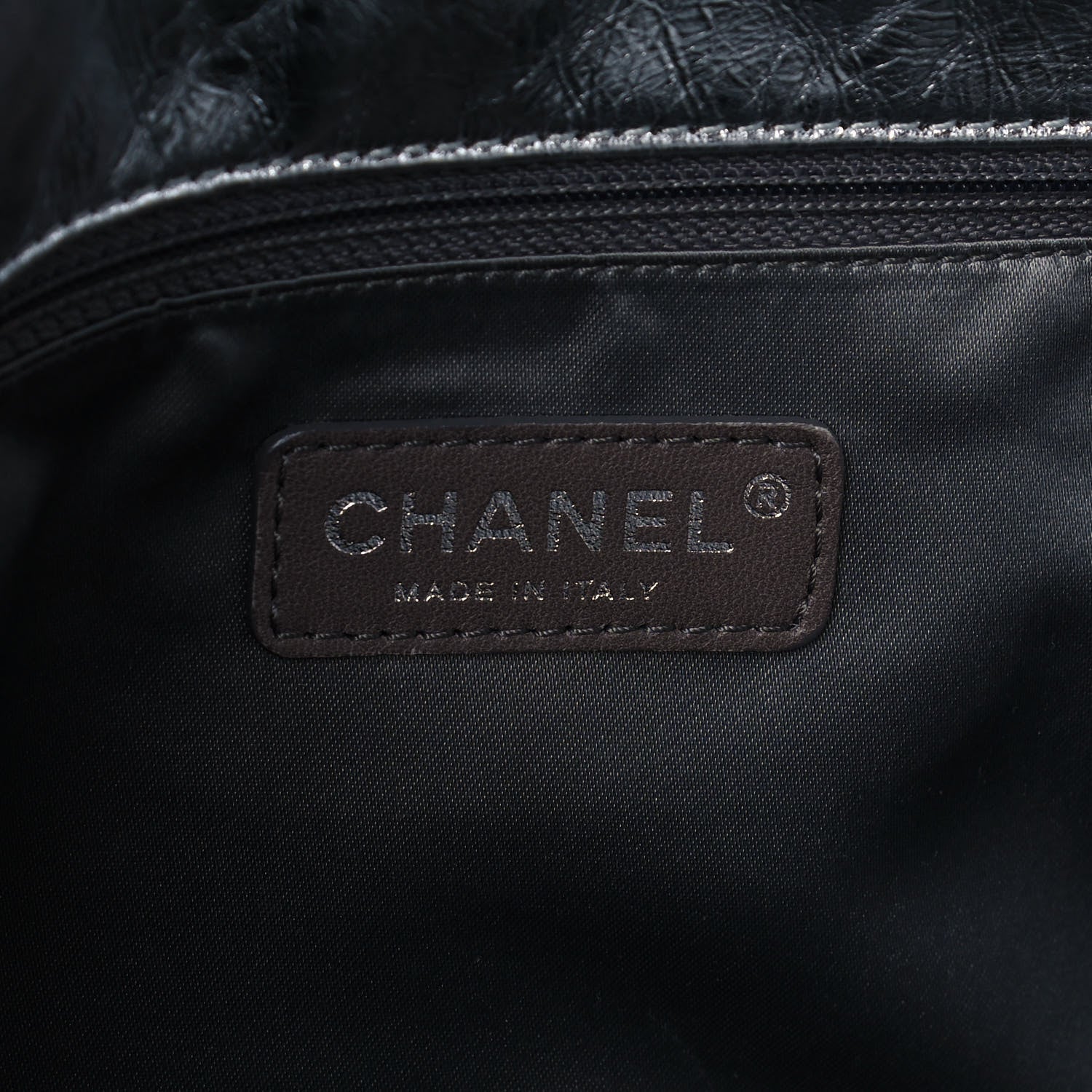 Chanel Metallic Perforated Lambskin Hollywood Hobo Silver 6 of 15