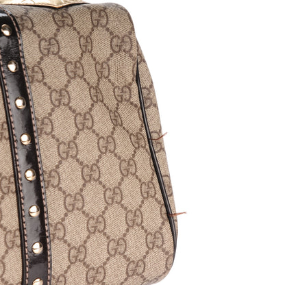 Gucci Monogram Guccissima Hearts Studded Medium Joy Boston Dark Brown 10 of 10
