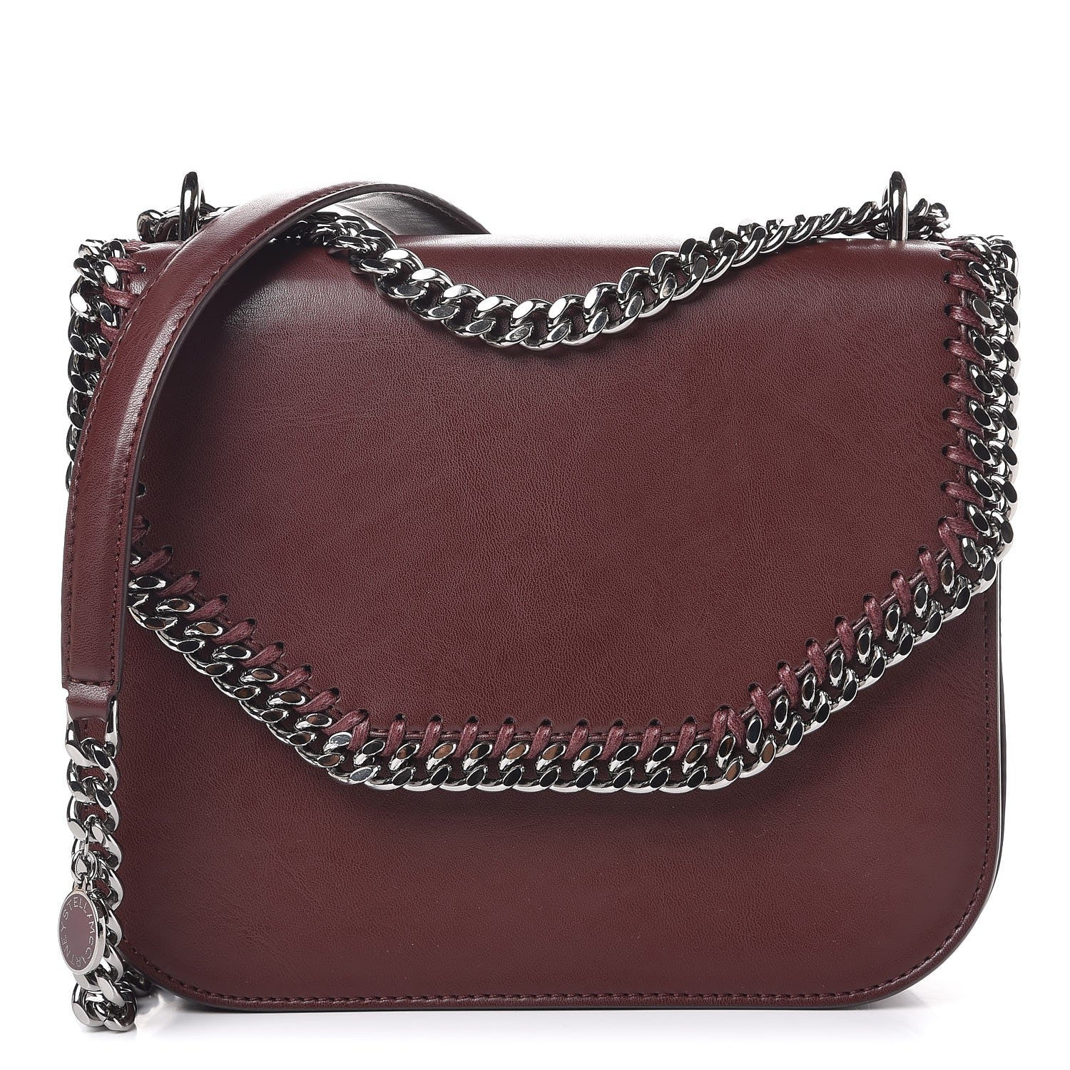 Stella McCartney Eco Alter Nappa Medium Falabella Box Shoulder Bag Bordeaux 1 of 7