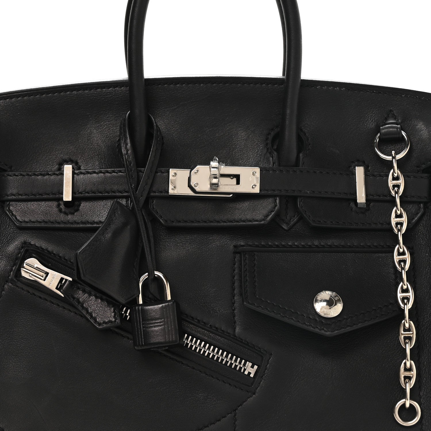 Hermes Veau Volupto Rock Birkin 25 Black 7 of 10