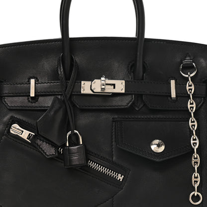 Hermes Veau Volupto Rock Birkin 25 Black 7 of 10