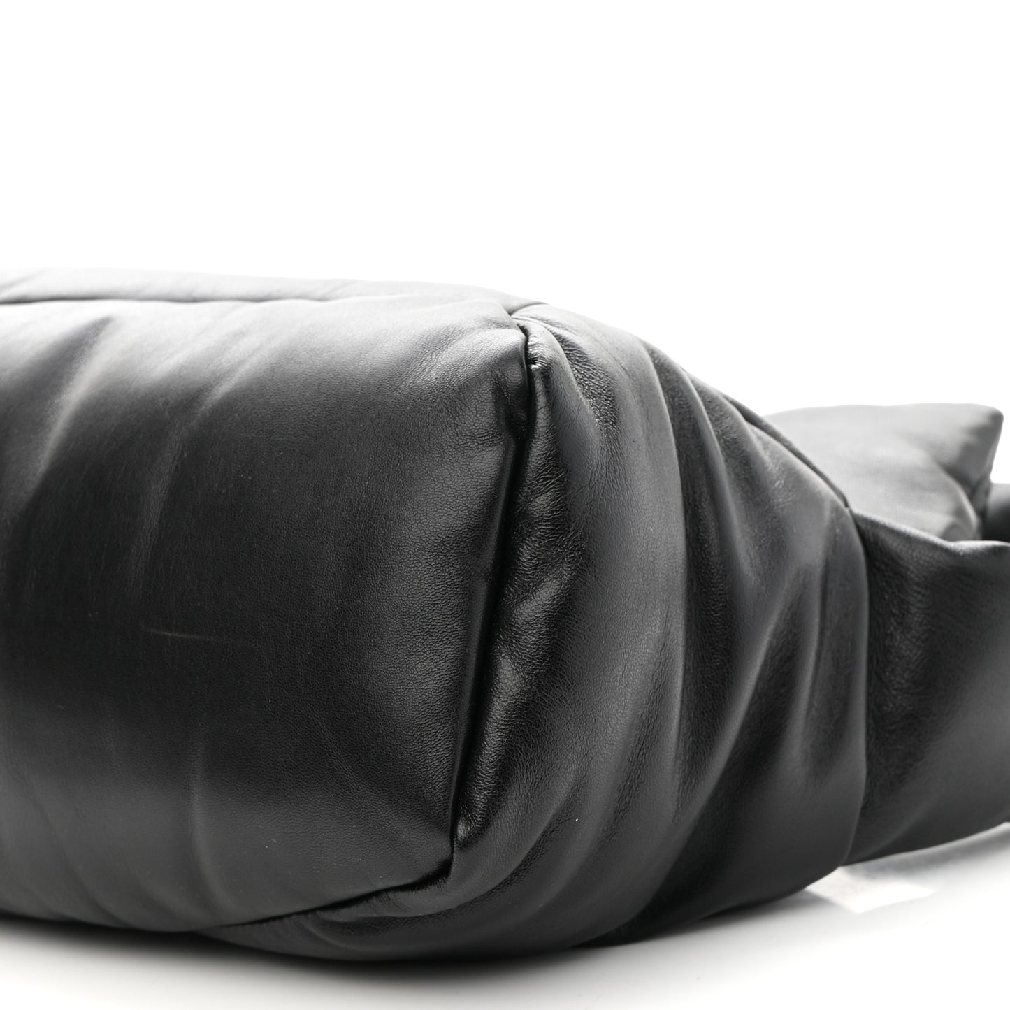 Shiny Nappa Puffer Puzzle Hobo Black