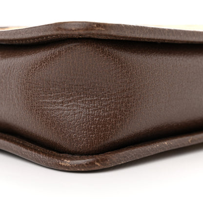 Gucci Monogram Jumbo GG Textured Dollar Calfskin Web Mini Crossbody Bag Camel Ebony New Acero 8 of 11