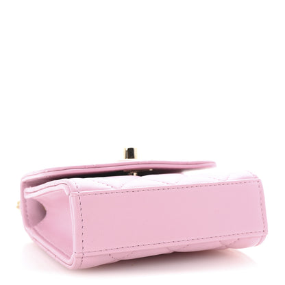 Chanel Lambskin Quilted Mini Trendy CC Clutch With Chain Pink 4 of 10