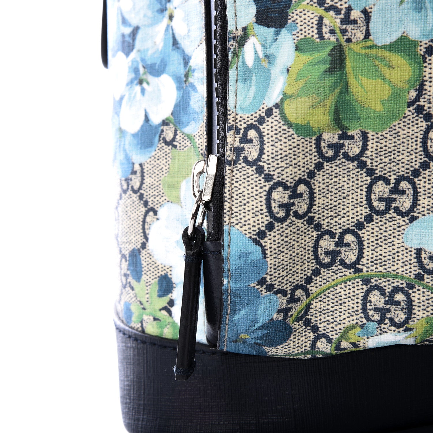 Gucci GG Supreme Monogram Blooms Medium Day Backpack Beige Blue Navy 12 of 12
