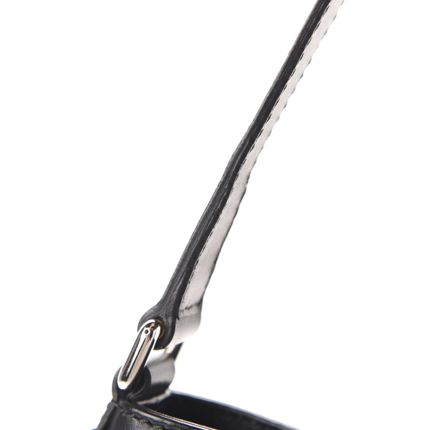 Calfskin Horsebit Embossed Hobo Black
