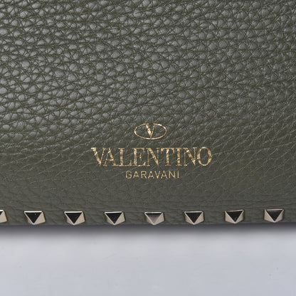 Valentino Garavani Pebbled Calfskin Small Rockstud Flip-Lock Messenger Bag Oasis 17 of 18