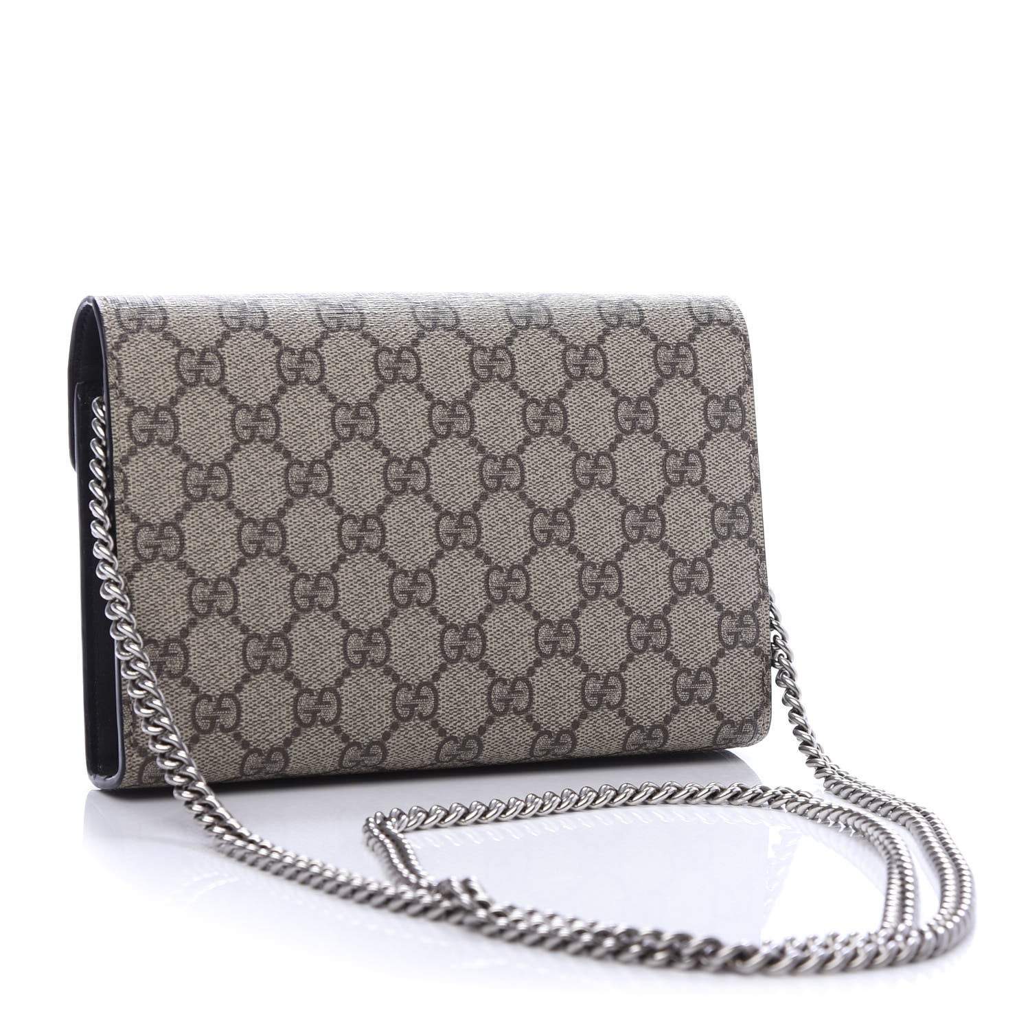 Gucci GG Supreme Monogram Mini Dionysus Chain Wallet Beige Black 3 of 10