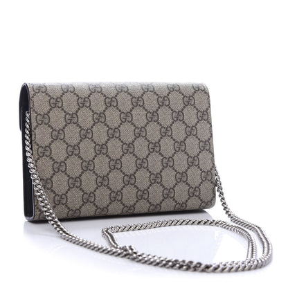 Gucci GG Supreme Monogram Mini Dionysus Chain Wallet Beige Black 3 of 10