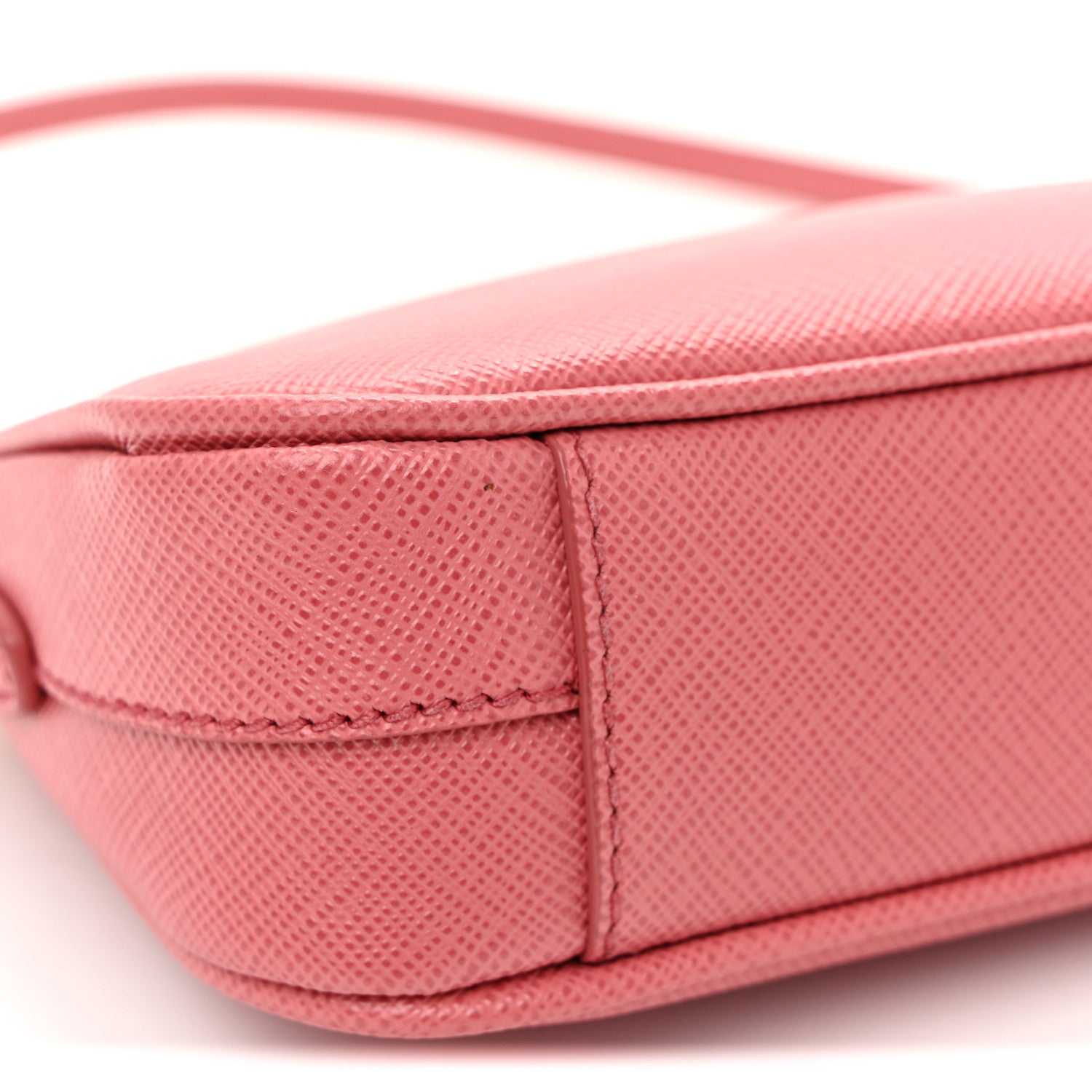 Prada Saffiano Metal Mini Shoulder Bag Pink 9 of 11