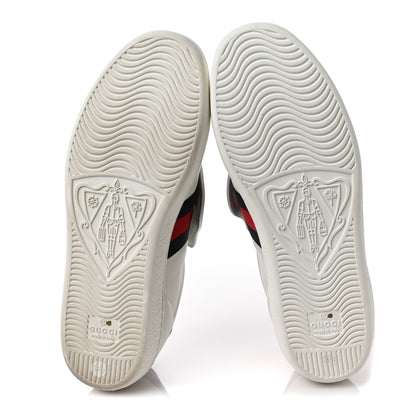 Gucci Calfskin Sequins Web Cat Womens Ace Sneakers 36.5 White 6 of 8