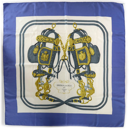 Hermes Silk Brides De Gala Scarf 90 Bleu 2 of 5