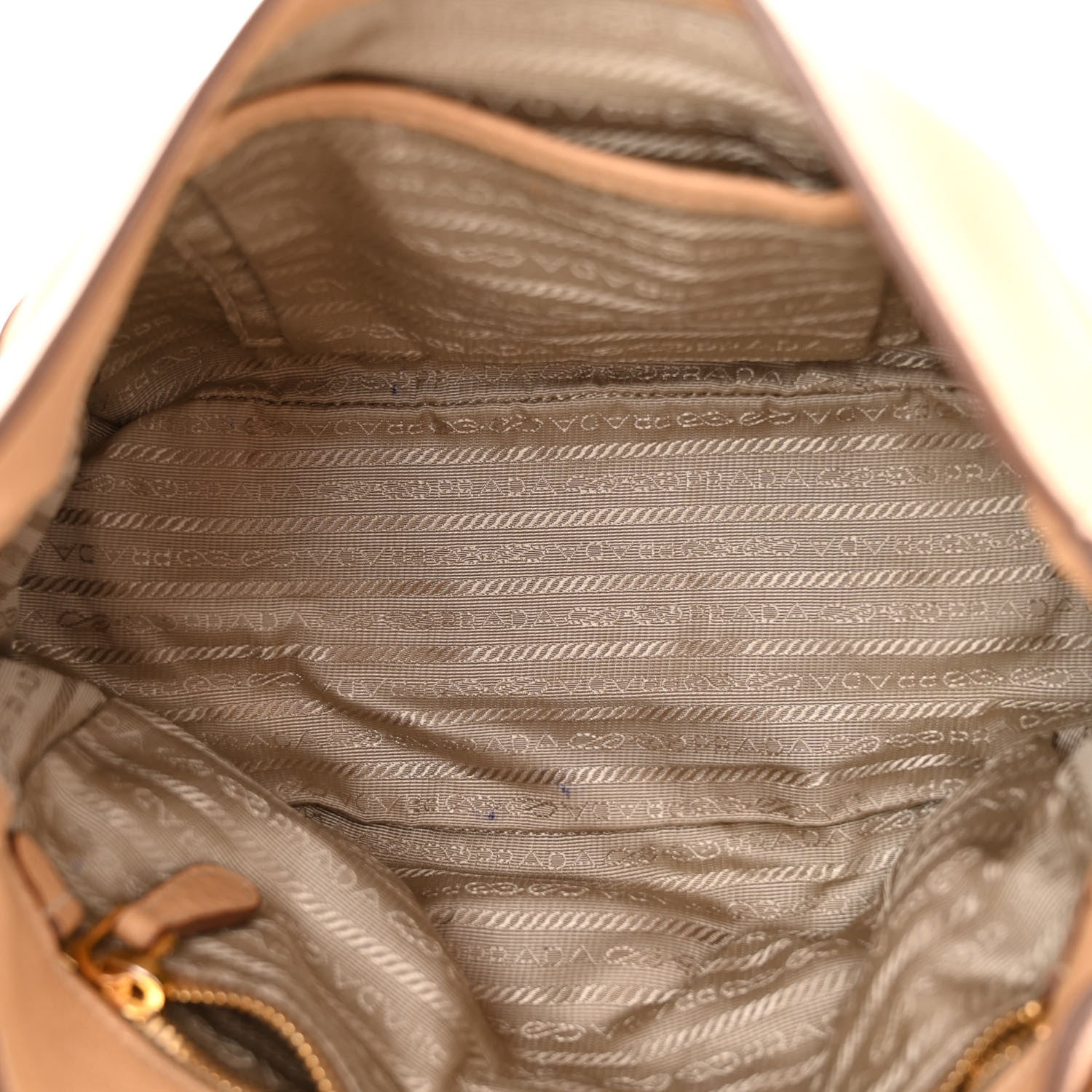 Prada Vitello Daino Flap Shoulder Bag Sughero 5 of 12