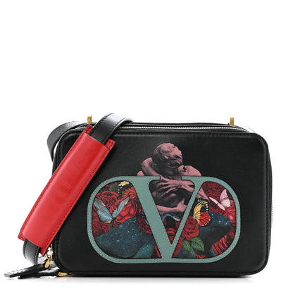 Valentino Garavani X UNDERCOVER Smooth Calfskin Graphic Print VSling Crossbody Bag Black 1 of 12