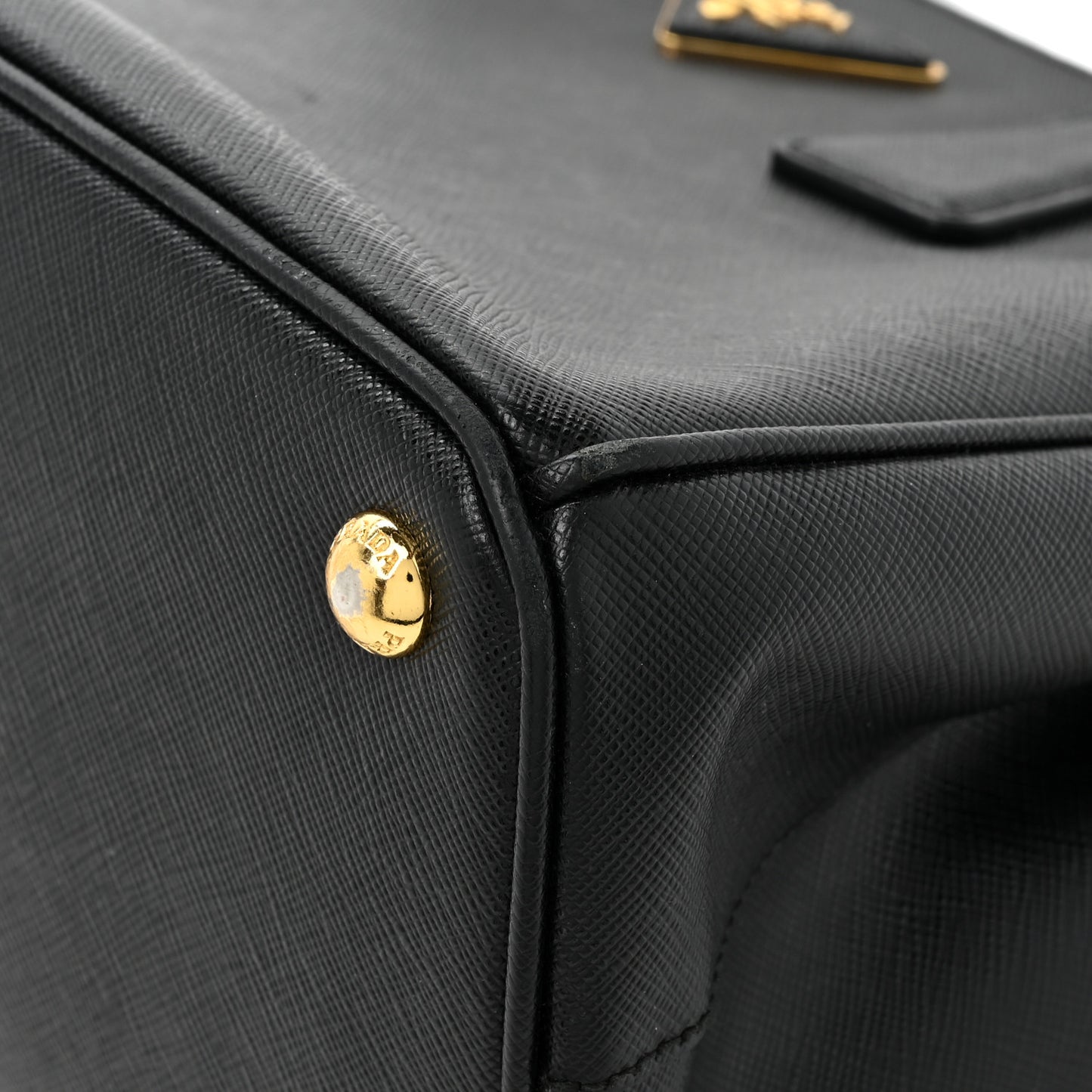 Saffiano Small Galleria Double Zip Tote Black