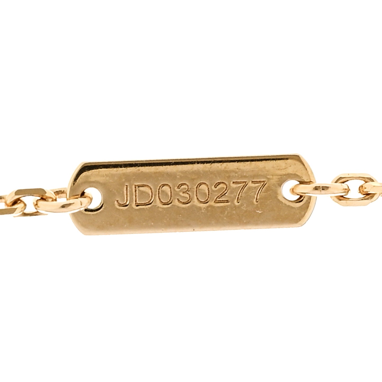 18K Yellow Gold Mother of Pearl Vintage Alhambra Pendant Necklace