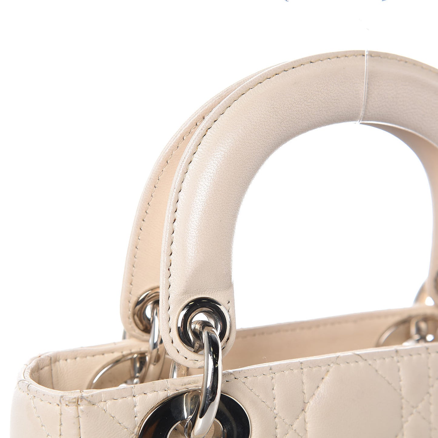 Lambskin Cannage Mini Lady Dior Light Beige