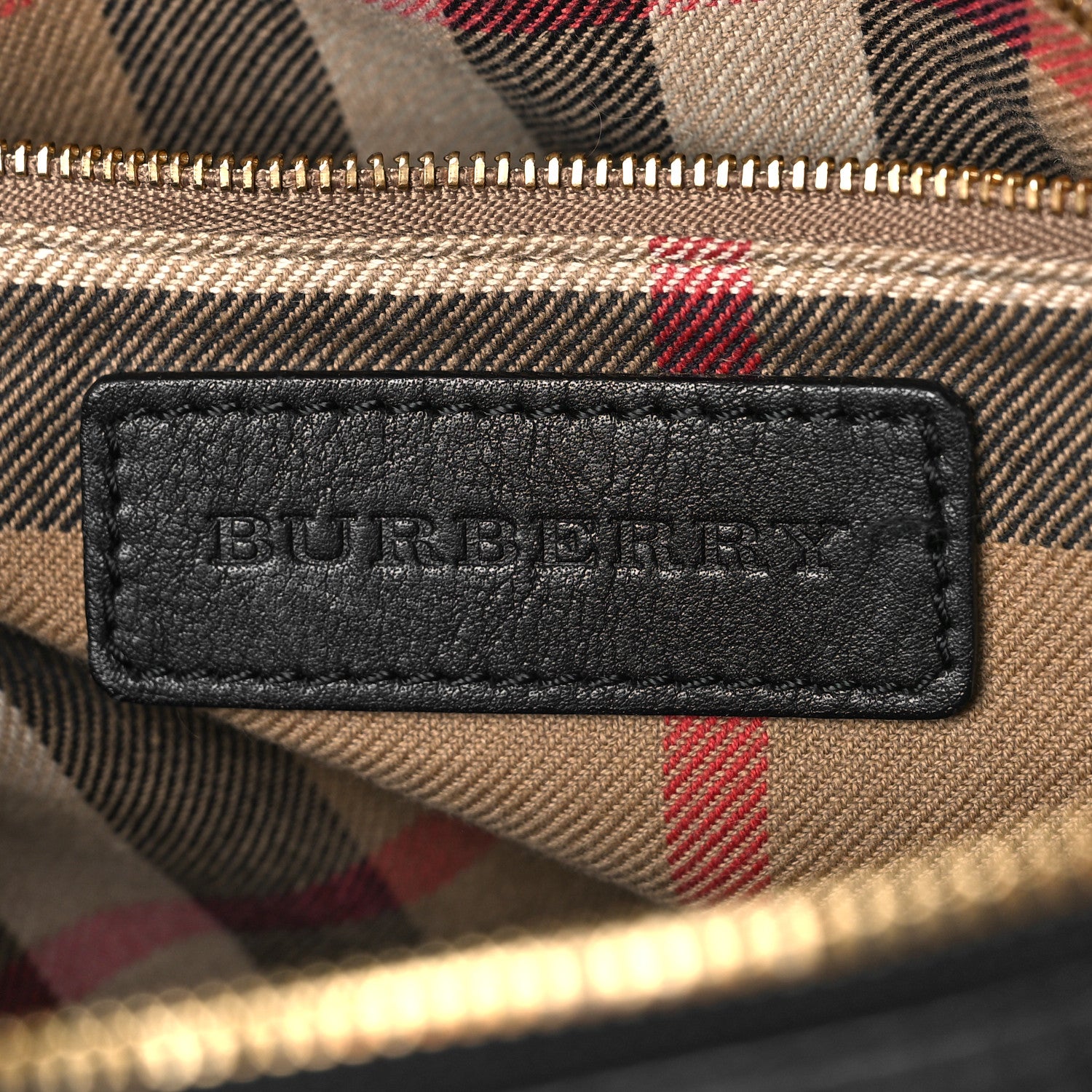 Burberry Calfskin House Check Small Salisbury Tote Black 7 of 11