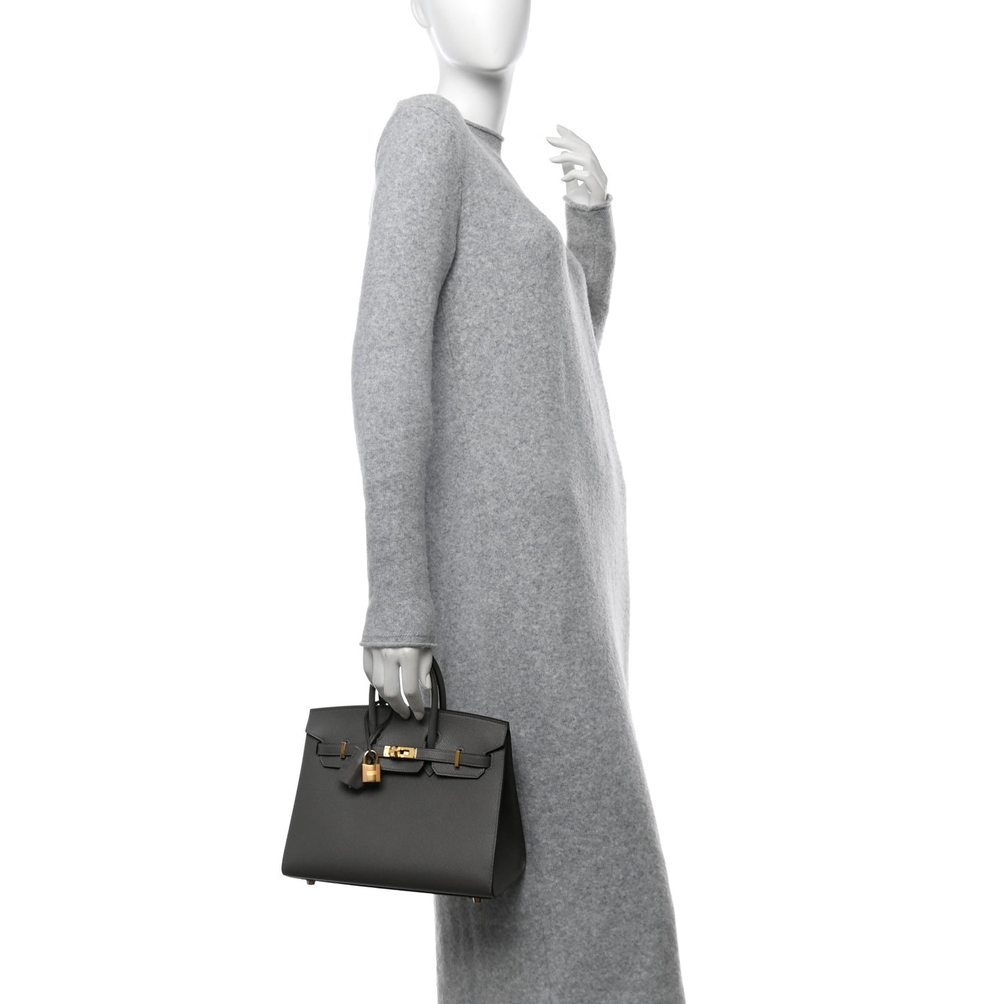 Epsom Birkin Sellier 25 Gris Meyer