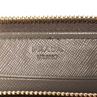 Prada Saffiano Metal Zip Around Wallet Argilla 6 of 10