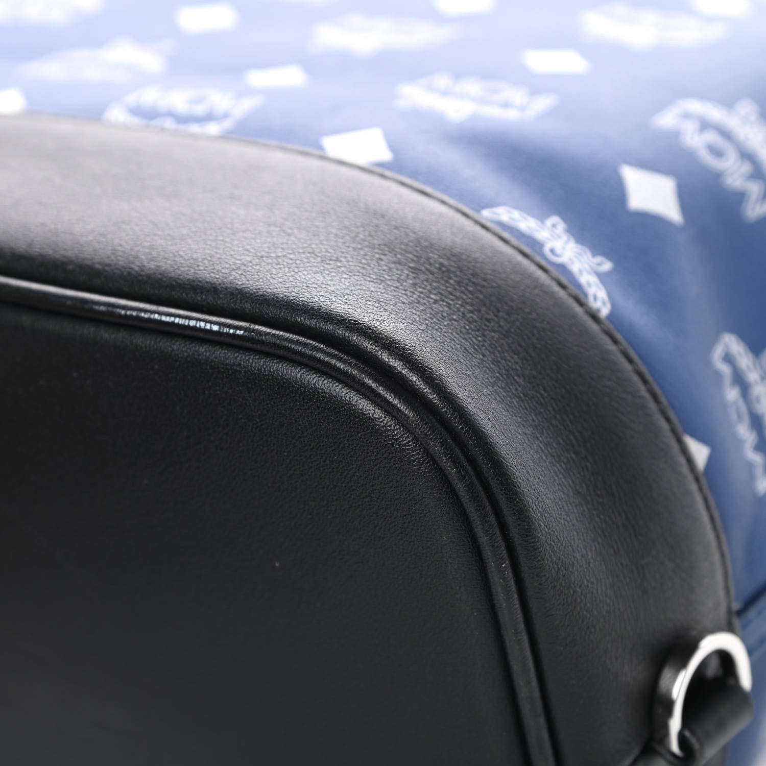 MCM Visetos Large Messenger Bag Estate Blue 14 of 17