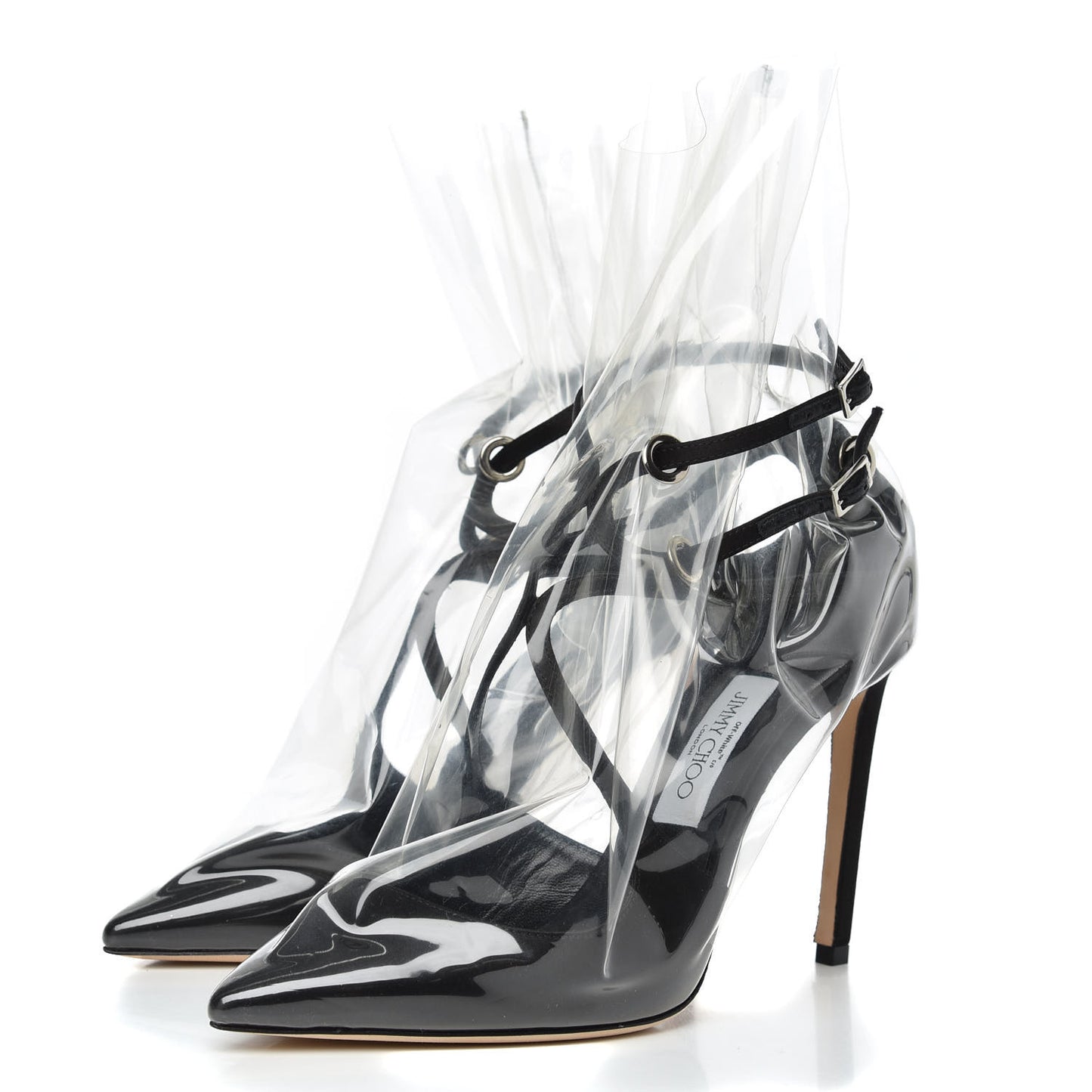 x OFF-WHITE Satin TPU Claire 100 Pumps 39.5 Black