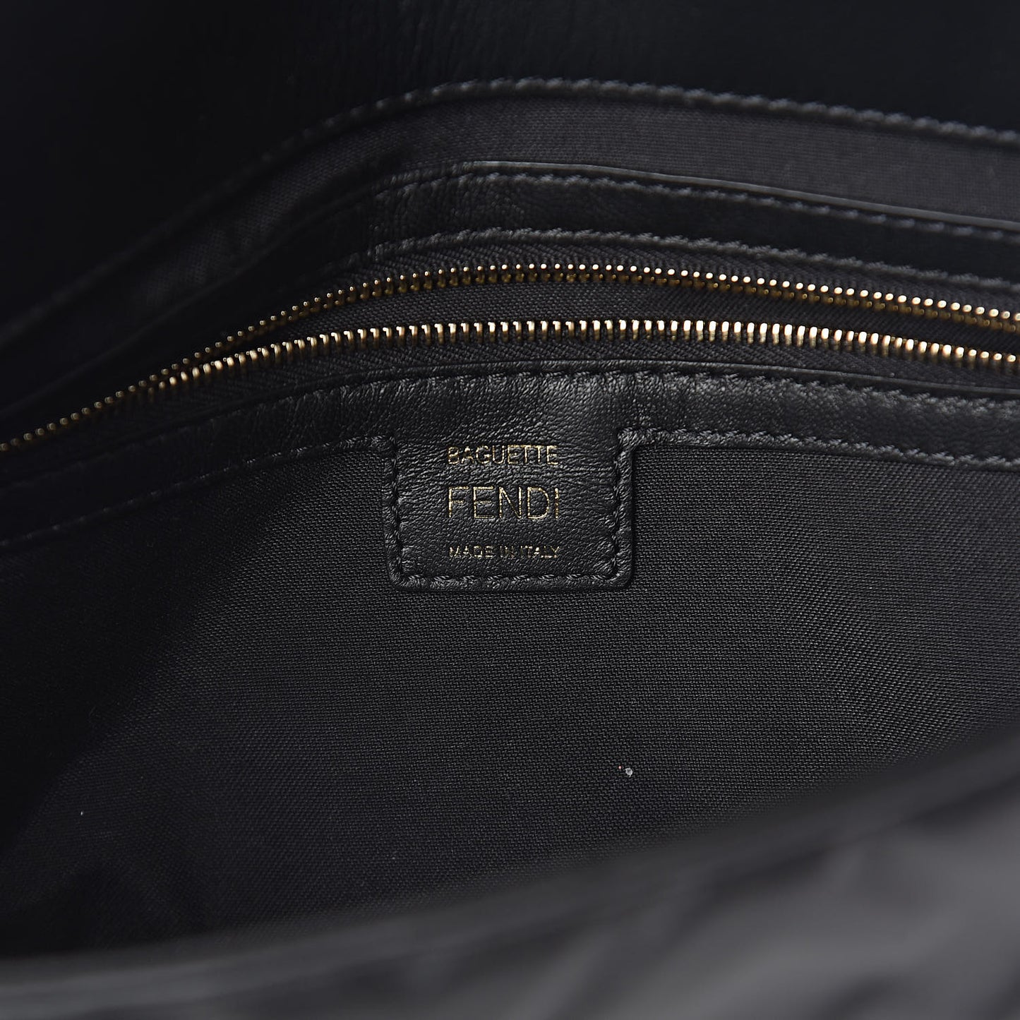 Nappa FF 1974 Embossed Baguette Black