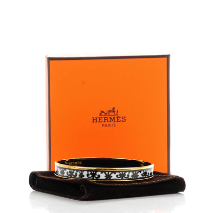 Hermes Enamel Printed Narrow Balcons Du Guadalquivir Bracelet 70 5 of 5