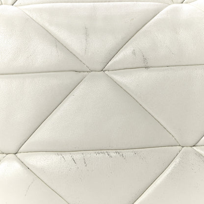 Prada Nappa Re-Nylon Triangle Quilted Patchwork System Flap Shoulder Bag White 13 of 14