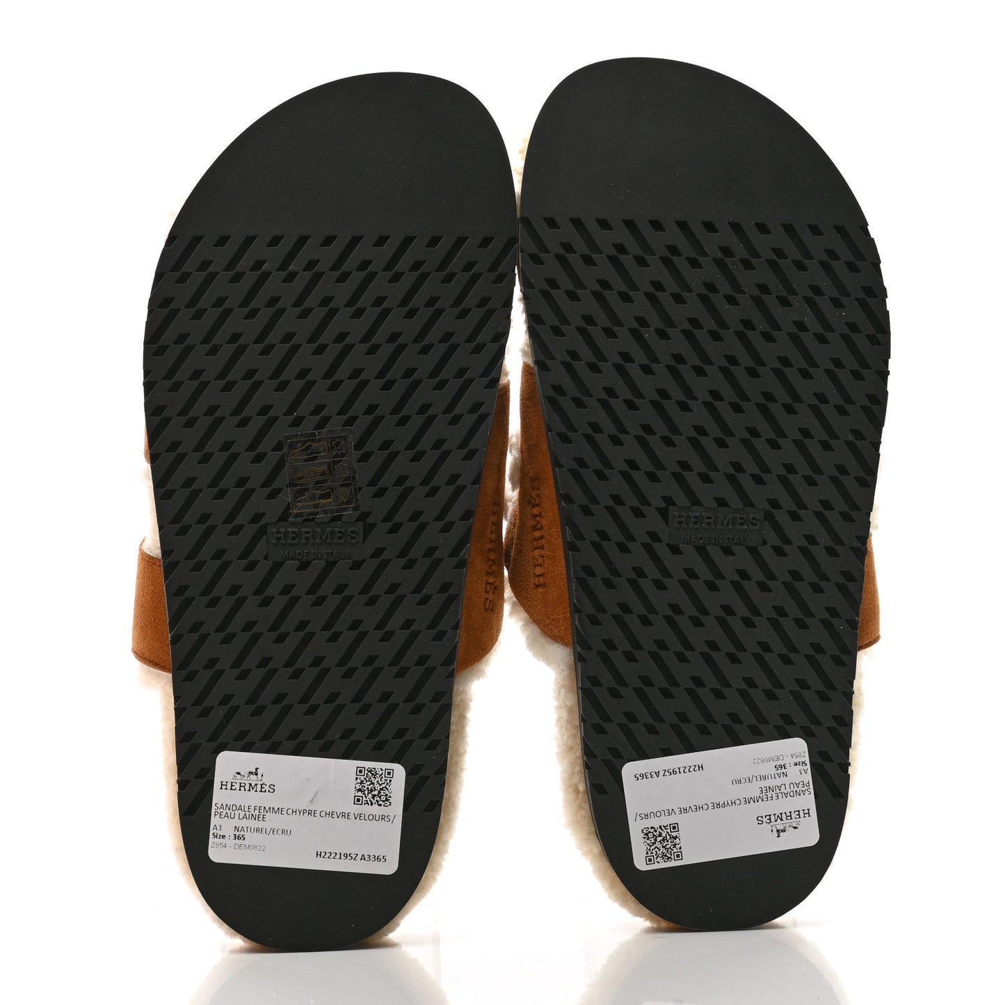 Suede Goatskin Woolskin Womens Chypre Sandals 36.5 Naturel Ecru