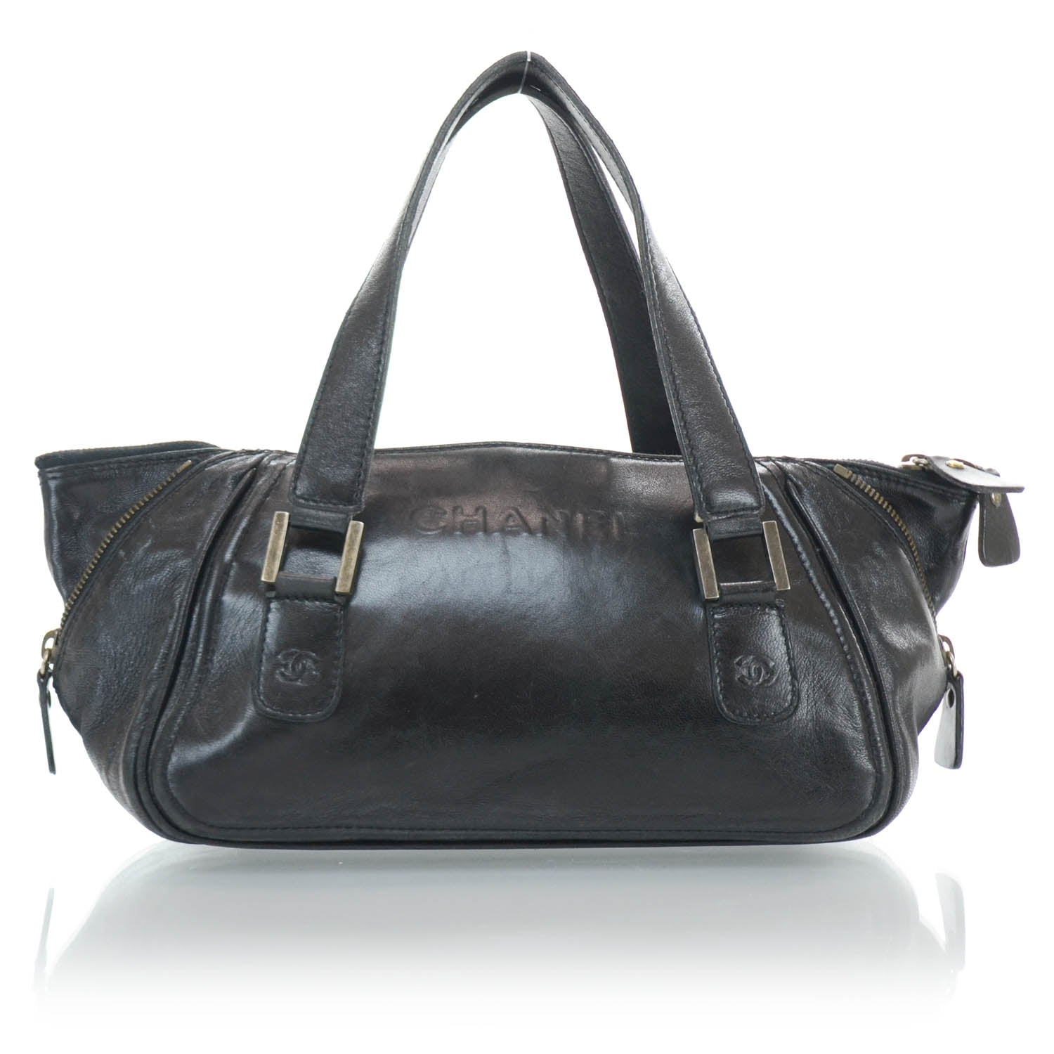 Chanel Lambskin Handbag Black 3 of 11