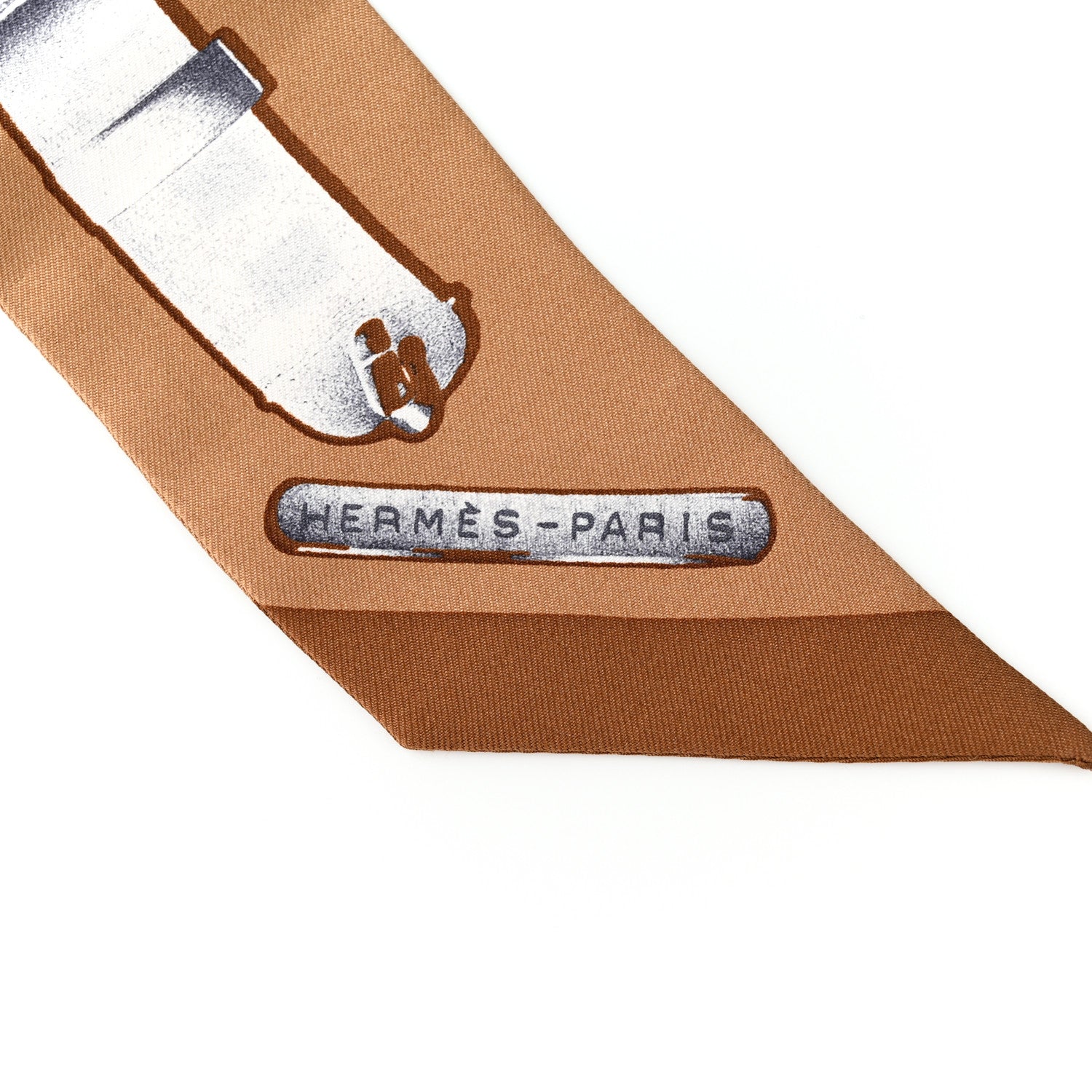 Hermes Silk Le Tresor De Medor Twilly Beige Gris Cacao 2 of 5